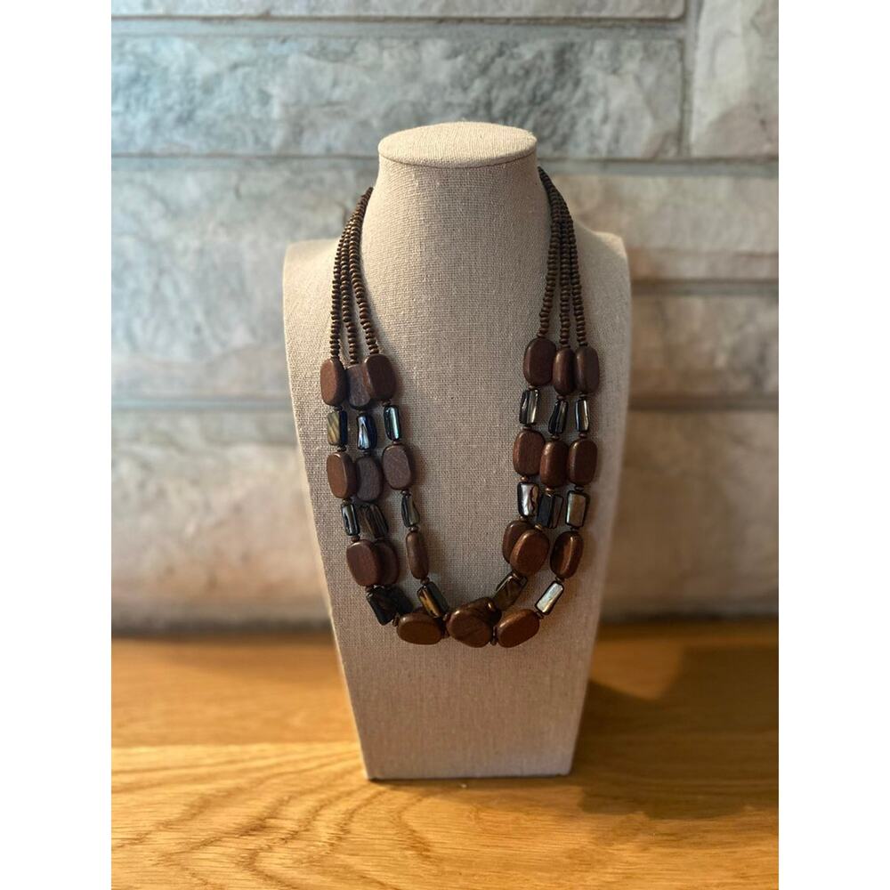Wooden Statement Necklace